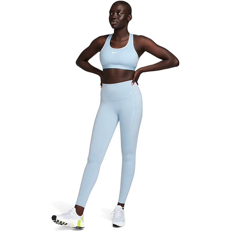 Bra sportive Nike W NK SWSH MED SPT BRA / Femei / S / Albastru deschis photo 4